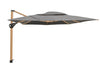 4Seasons Hacienda Zweefparasol 300 x 400 cm - Woodlook frame - Charcoal doek