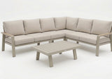 Belito Koffietafel | 121 x 60 cm | Taupe | Aluminium