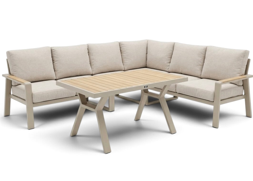 Belito Lotte Lounge Set Corner Sofa No. 4 | Taupe Aluminium | 288 x 220 cm | 6-seater