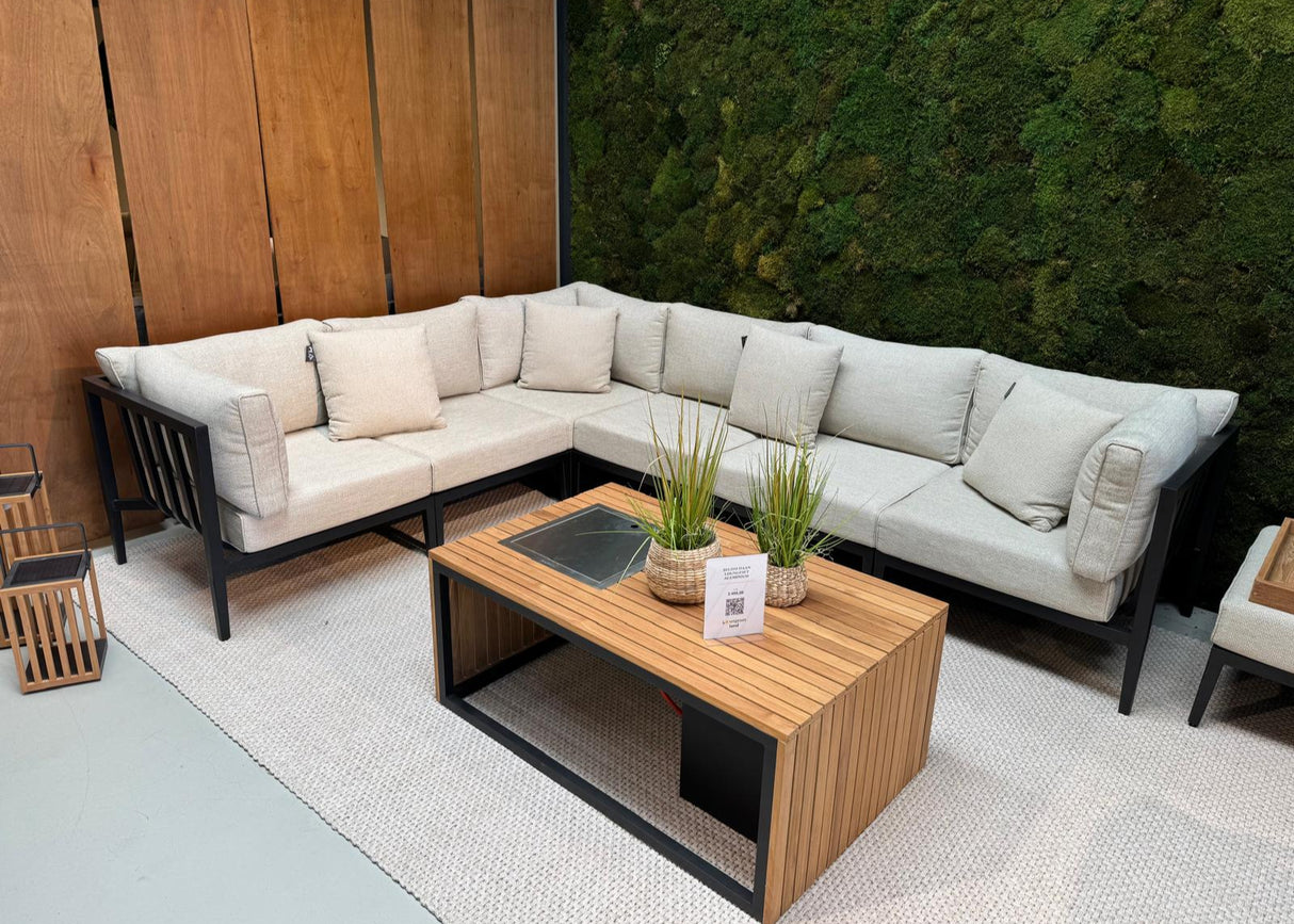 Belito Daan XL Loungeset | Aluminium | Carbon Black | 319x245 cm | Nr. 2 Links