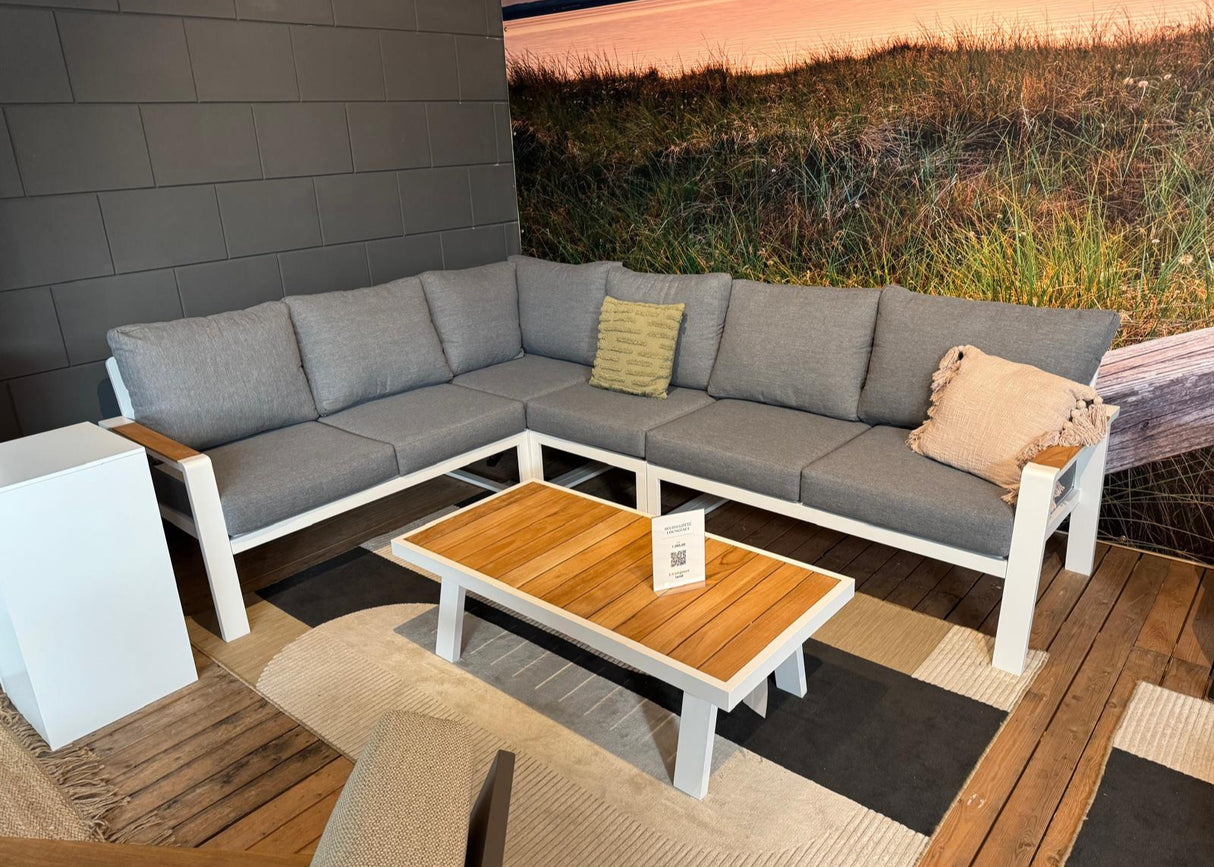 Belito Lotte Aluminium Loungeset 6-Persoons -  Wit Frame - showroommodel