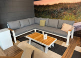 Belito Lotte Aluminium Loungeset 6-Persoons -  Wit Frame - showroommodel