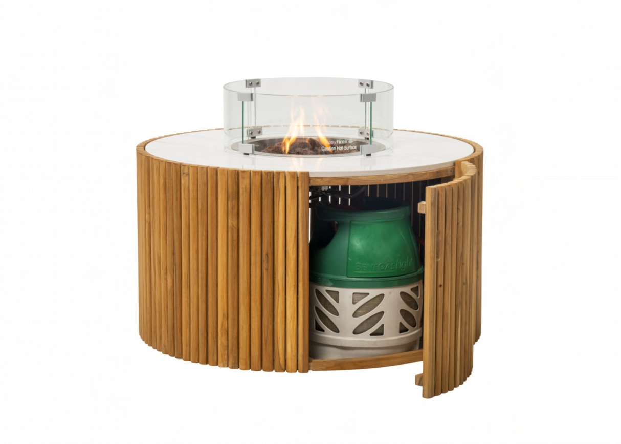 Apple Bee Sling Teak Loungeset 260x260 cm – Incl Tafel – BEE WETT® - nr.3 - excl. gasfles