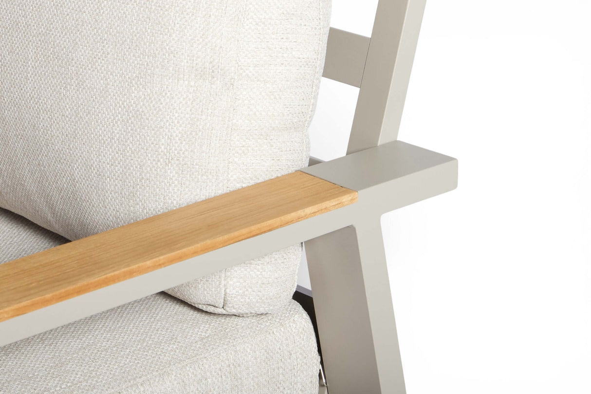 Belito Lotte Loungeset Hoekbank Nr. 4 | Taupe Aluminium | 288 x 220 cm | 6-persoons