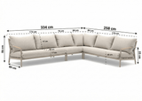 Aluminium Hoek Loungeset - Taupe Frame - Belito Julia - 4-delig