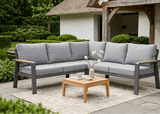 Belito Lotte Loungeset Hoekbank Nr. 13 | Antraciet Aluminium | 220 x 220 cm | 5-persoons