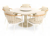 Apple Bee Condor dining tuinset 6-delig Oyster - Ø140cm