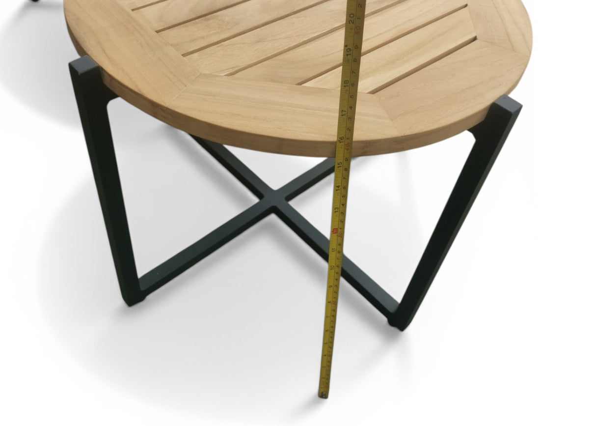 Belito Ouddorp Lounge Koffietafel | Ø 50 cm | H:40 cm | Naturel Teak