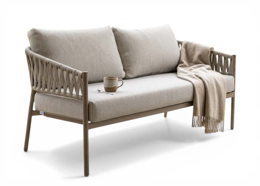 Belito Frank Aluminium Rope Loungebank 150 cm - Taupe