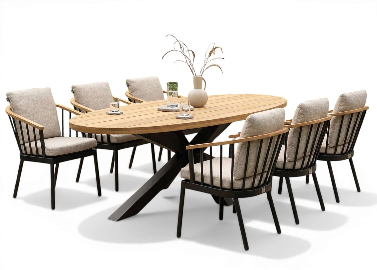 Apple Bee Condor Dining Tuinset 240 x 120 cm Ovaal | Aluminium Onderstel