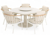 Apple Bee Condor dining tuinset 6-delig Oyster - Ø140cm