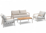 Aluminium Stoel-Bank Loungeset - Taupe Frame - Belito Julia - 4-delig