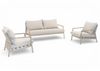 Aluminium Stoel-Bank Loungeset - Taupe Frame - Belito Julia - 3-delig