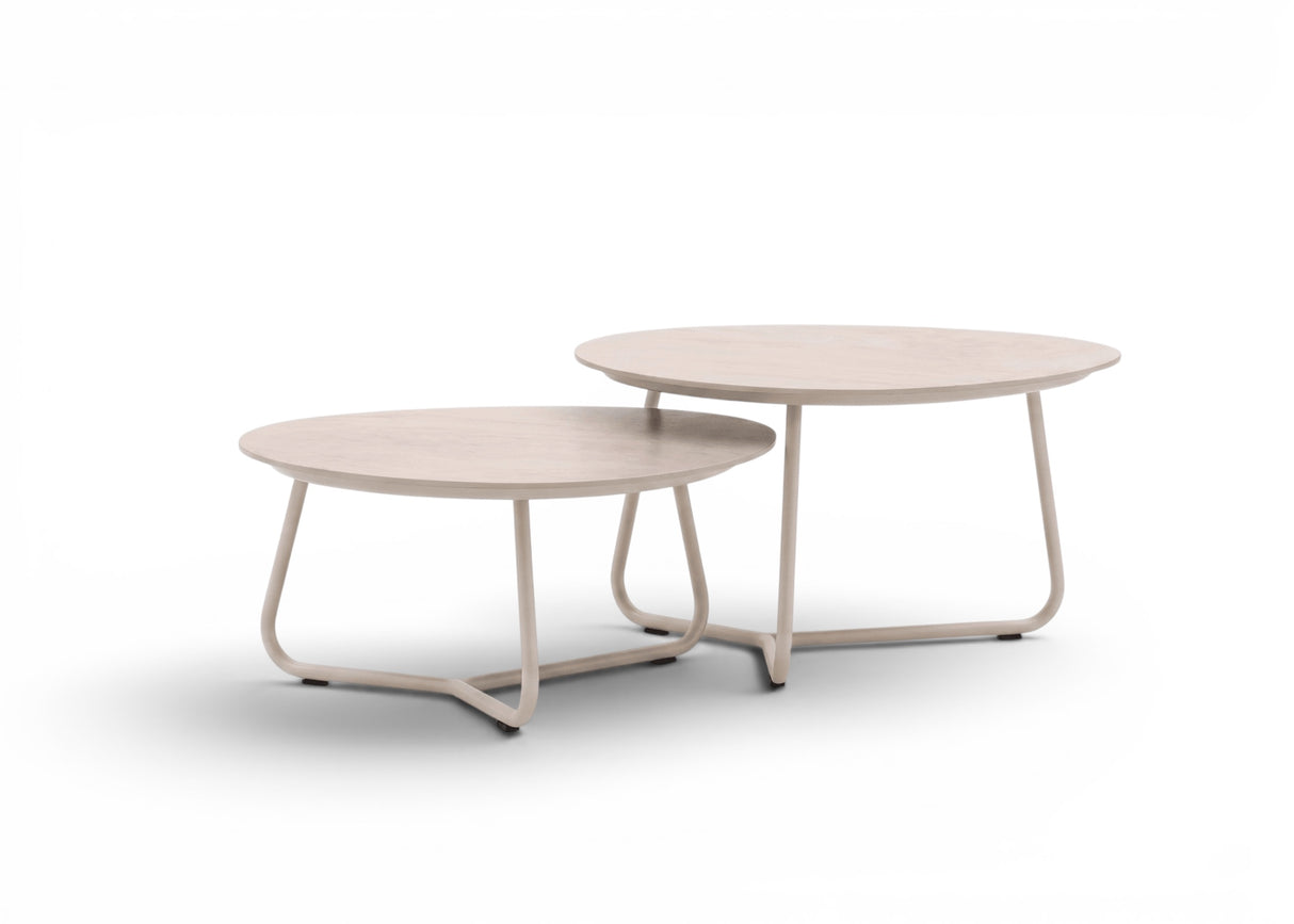 Apple Bee Pine Key/Apple Bee Condor Lounge Tafelset – Set van 2 – 79x63 cm – Oyster