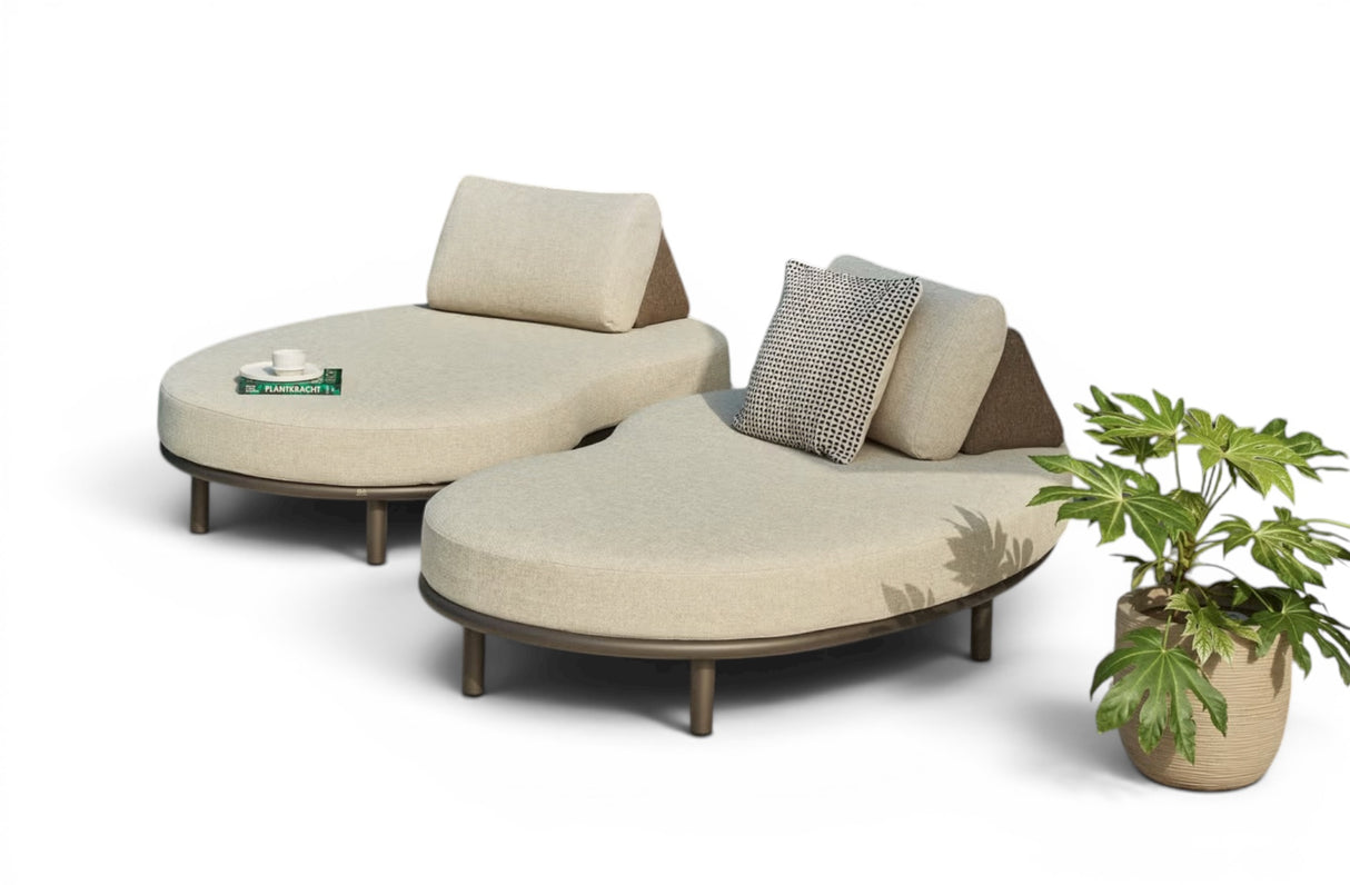 Apple Bee Moon Island Loungeset Nr. 4 | 2x Bank | 240x200 cm | Bronze