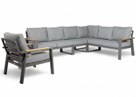 Belito Lotte Hoek Loungeset met stoel Aluminium Antraciet