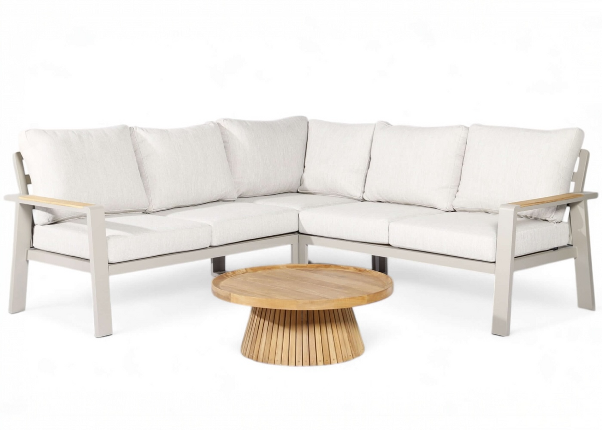 Aluminium Loungeset Hoekbank - Taupe Frame - 4 delig - Belito Lotte