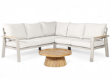 Aluminium Loungeset Hoekbank - Taupe Frame - 4 delig - Belito Lotte