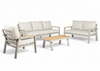 Aluminium Stoel-Bank Loungeset - Taupe - Belito Birmingham - 4 - delig