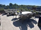 Apple Bee Bora Bora | Zanzibar Low Dining set | Sintered Stone 220cm | 5 Delig