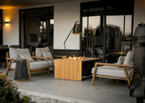 Easyfires Mida Vuurtafel 120 x 75 cm – Zwart - Inclusief Glasset en Beschermhoes