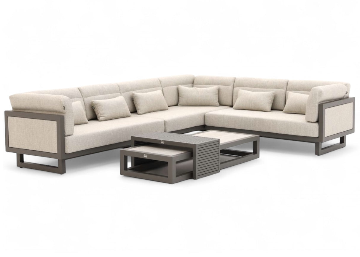 Apple Bee Santorini Hoek Loungeset 5-delig Nr.2 - Links Lang