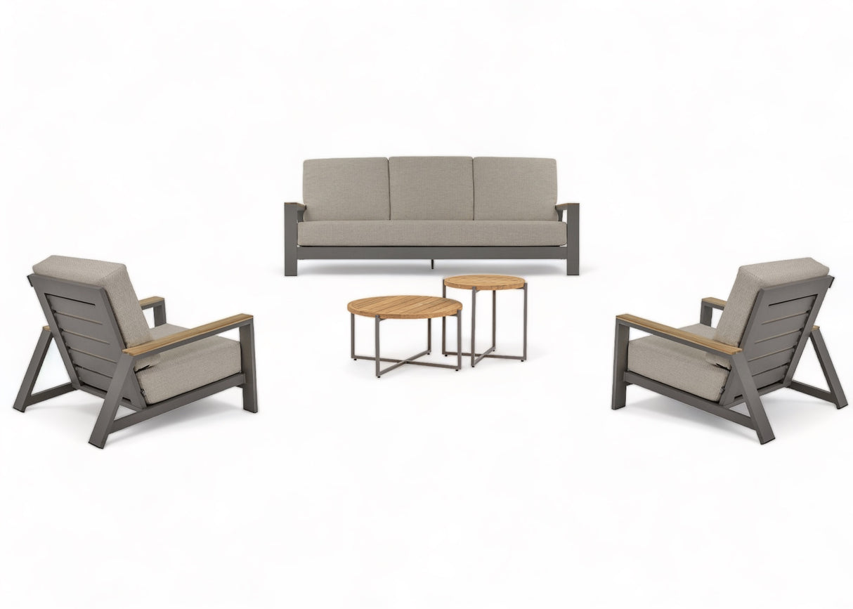 Apple Bee Spring Aluminium Taupe Loungeset Nr.6
