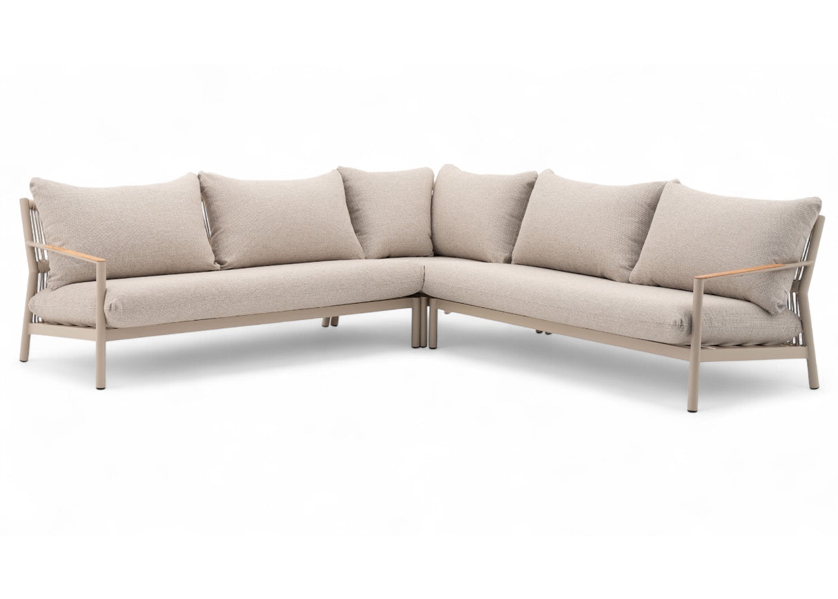 Aluminium Hoek Loungeset - Taupe Frame - Belito Julia - 3-delig - 260 x 260 cm