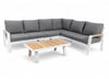 Aluminium Loungeset Hoekbank - Wit Frame - 6-Persoons - Belito Lotte