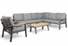 Aluminium Loungeset Hoekbank - Antraciet Frame - Belito Lotte - Incl stoel