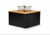 Easyfires Vuurtafel 80 x 80 cm - Aluminium Teakhout - incl. glasset