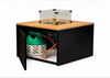 Easyfires Vuurtafel 80 x 80 cm - Aluminium Teakhout - incl. glasset
