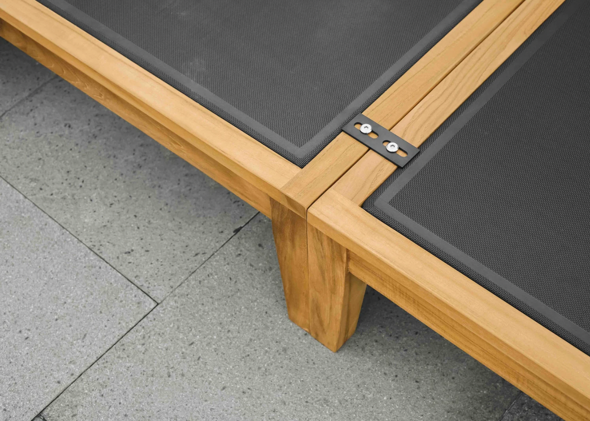 Belito Daan loungebank 3-delig - 246 cm - Teak