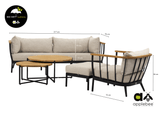 Apple Bee Condor stoel-bank loungeset 5-delig - Premium met afmetingen