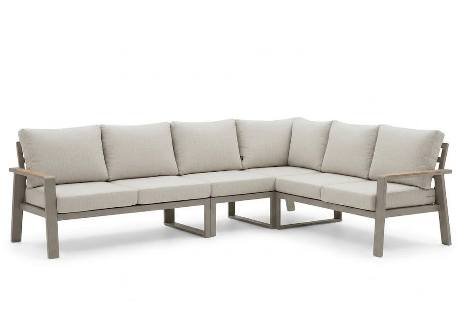 Lotte hoek loungeset taupe hoek loungeset aluminium