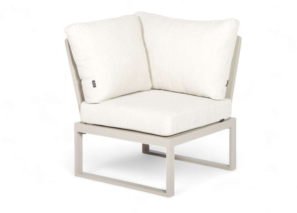 Lotte taupe hoekstuk vooraanzicht