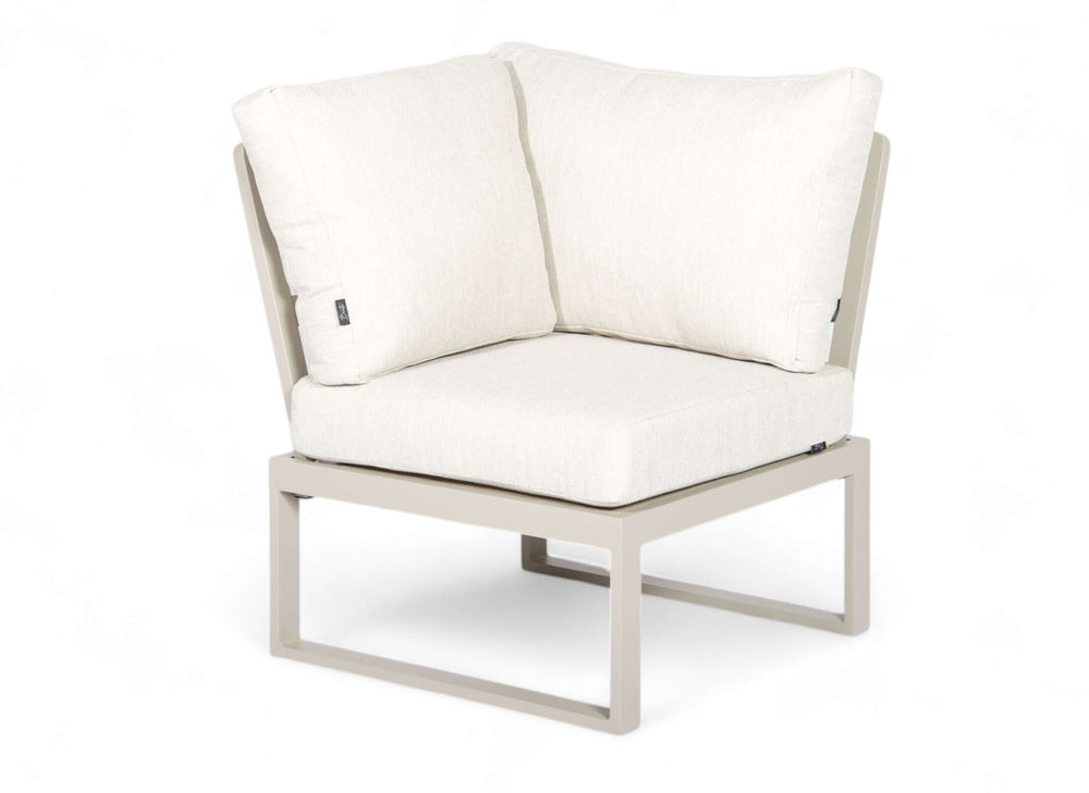 Lotte taupe hoekstuk vooraanzicht