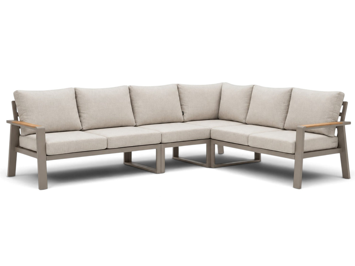 Belito Lotte Loungeset Hoekbank Nr.2 | Taupe Aluminium | 288 x 220 cm | 6-7 Personen