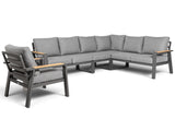 Belito Lotte Loungeset met Birmingham loungestoel, antraciet aluminium, 288 x 220 cm