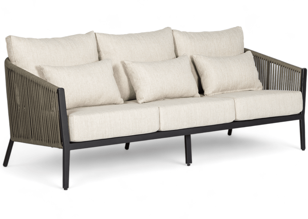 Aluminium Rope Loungebank 219 cm Belito® Ouddorp 2.0 - Navy green - ALL-Weather