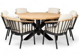 Apple Bee Condor 160cm dining rond tuinset 7-delig
