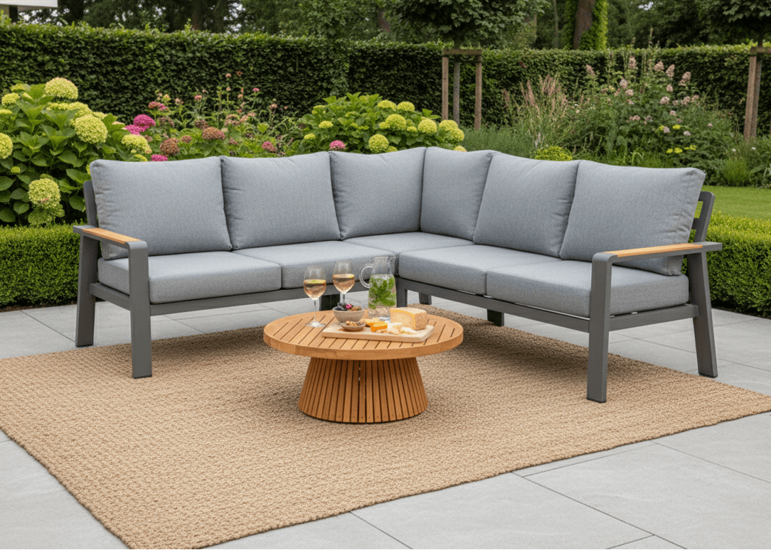Aluminium Loungeset Hoekbank - Antraciet Frame - Belito Lotte - 3 -delig