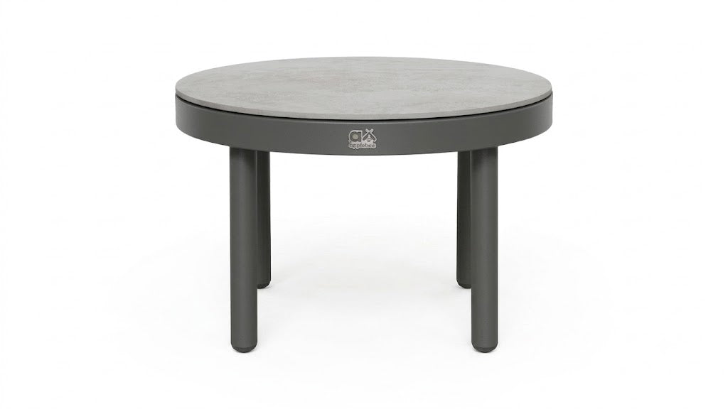 Apple Bee Maui Salontafel | Keramiek & Aluminium | Taupe | Ø60x31 cm