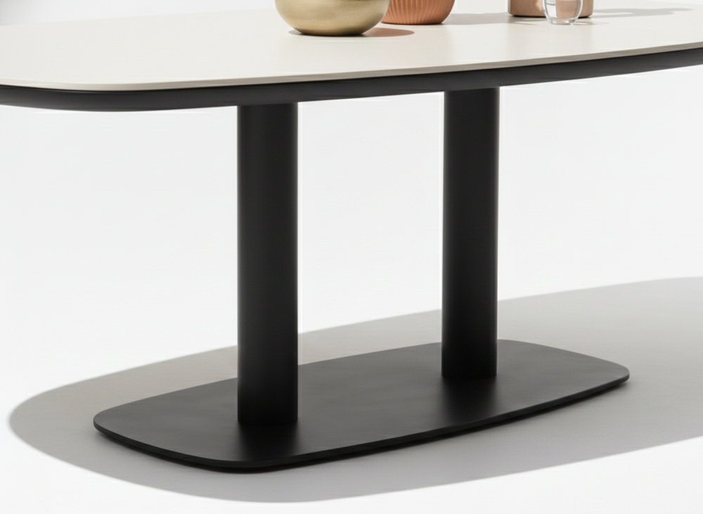 Apple Bee Melville Dining Tuintafel 220 cm – Cintered Stone – Black