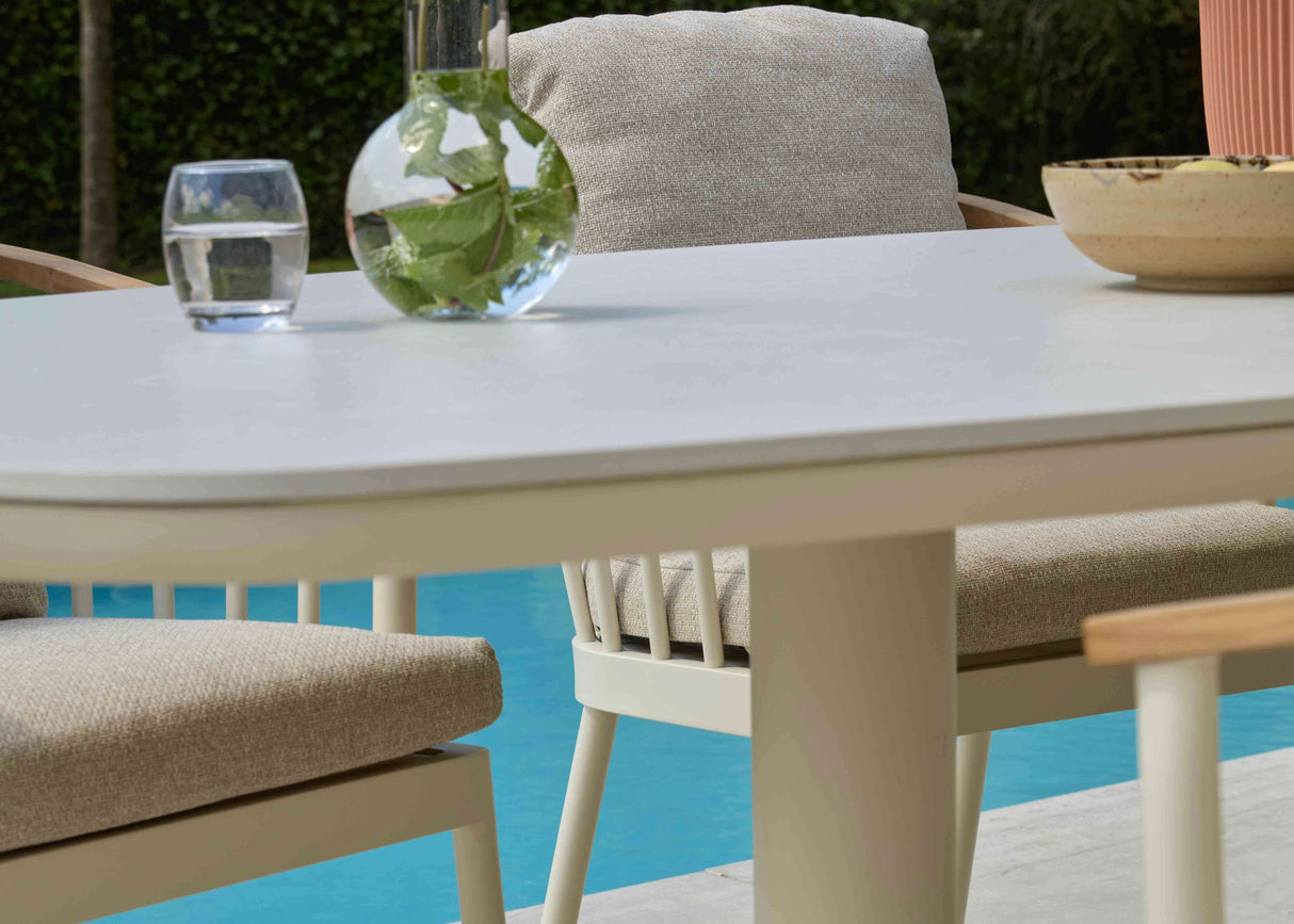 Melville 220 cm tafel Oyster Detail