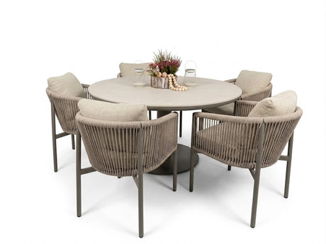 Apple Bee Melville diningset 5-delig met tafel in Grey, sfeerbeeld