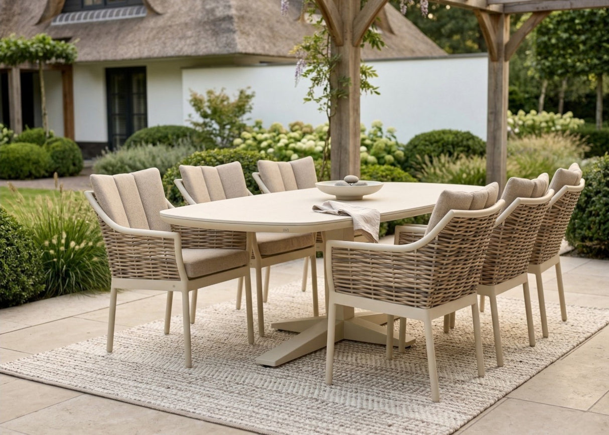 Milou zanzibar tuintset 220 cm oyster