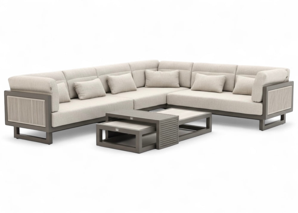 Apple Bee Santorini ROPE Loungeset 5-delig Nr.2 - Links Lang