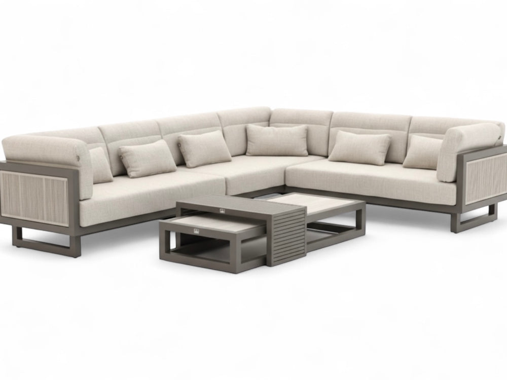 Apple Bee Santorini ROPE Loungeset 5-delig Nr.2 - Links Lang - 318 x 239 cm