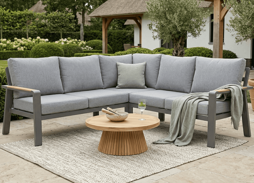Belito Lotte Loungeset Hoekbank Nr. 8 | Antraciet Aluminium | 220 x 220 cm | 5-persoons